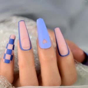 False Nails Press On Design Fake Accesorios Nail Art Medium Long Coffin Wholesale Fingernails Manicure