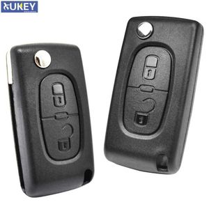 Bastoncini da trekking per chiavi auto per Peugeot 308 207 307 3008 5008 807 per Citroen C2 C3 C4 C5 C6 C8 Chiave a distanza per auto Flip Key Shell Case 2 pulsanti CE0523 CE0536L2031228