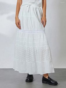 Skirts Women Retro Tiered Long Maxi Skirt Y2K A Line Swing Dress Renaissance Flared Pleated Midi Vintage Grunge Fairycore Bottoms