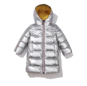 Fashionable designer 's clothing Winter Jacket for Kids Silver Gold Boys Hooded Coat Baby Outwear Parka Girls Dow267k1649336