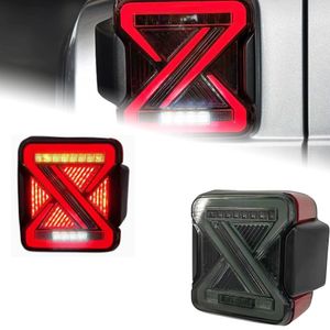 Jeep Wrangler için LED Kuyruk Işıkları 20 18-2023 DRL arka lambalar Sinyali Geri Ters Arka Lambalar Montajı
