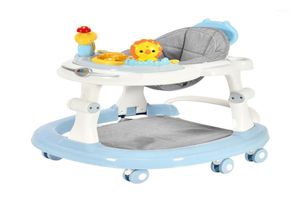 Baby Walker med 6 Mute Rotating Wheels Anti Rollover Multifunktionell Child Walker Seat Walking Aid Assistant Toy15199060