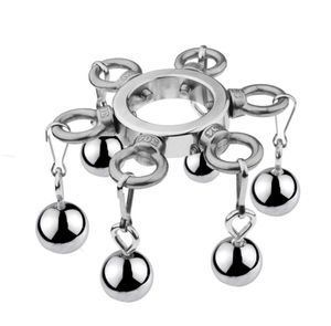 Penis Lock Cockrings Metal pungen Pendant Ball bår rostfritt stål Vikt kuk ring bdsm bondage växel återhållsamhet sex leksak för 1438561