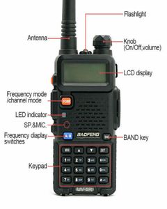 Walkie Talkie BF UV5R Tway Radio Radio Scannerハンドヘルド警察Fire Ham Wireless Transceiver2979053