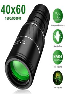 Telescópios 40x60 hd poderoso 9500m óptica bak4 visão noturna monocular portátil de alta potência para caça observação de aves 2211144480738