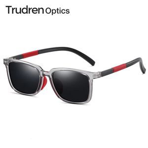 Trudren Kids TR90 Kırılmaz dikdörtgen güneş gözlüğü çocuklar için erkekler UV400 Polarize Güneş Gözlükleri Esnek Bahar Menteşeleri 2002 231227