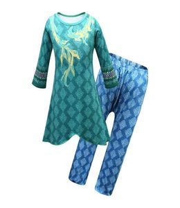 Raya And The Last Dragon Big Girl Dress Set Halloween Frock+Pant 2PC Outfit Kid Cartoon Print Cosplay Costume Tracksuit6098522