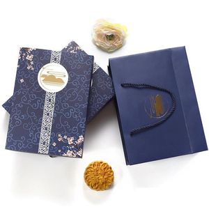 Confezione regalo Torta lunare quadrata Scatola di imballaggio Mooncake Porta contenitori Borse portatili Borse regalo Bomboniere Borsa Ct0243 Consegna a goccia H Dhzum