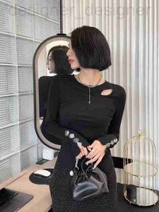 Bustiers Corsets Tasarımcı Marka Yüksek Son Tasarım, Niş Zayıflama Sonbahar 2023 Yeni sahte iki parçalı şık ve şık uzun kollu tişört kadınlar için o7fg