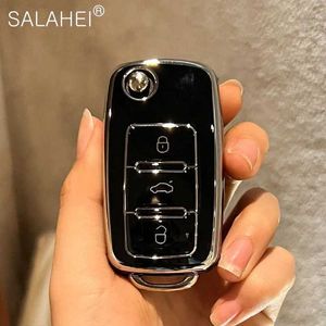 سيارات مفتاح الرحلات الأعمدة الجديدة TPU CAR CARE KEY CASE لـ VW Polo Golf Passat Tiguan Beetle Caddy T5 Up EOS Skoda Octavia Seat Leon Alteal2031228