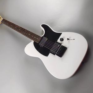 Tailai E-Gitarre, importiertes Holz und umweltfreundliche Farbe, weiß, EMG-Tonabnehmer, gute Klangqualität, blitzfreier Versand