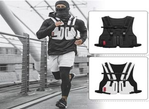 Funktion Tactical Vest Street Style Chest Bag Vest Outdoor Hip Hop Sports Fitness Men Reflective Top Cycling Fishing Vest Rig Phon5080195