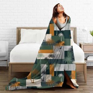 Blankets Hawaii Style Leaf Flannel Winter Multi-function Super Soft Throw Blanket For Bed Travel Bedspreads