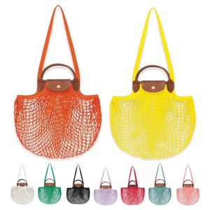 Rafia moda donna vacanza Tote di paglia di lussoweekender Borsa da spiaggia intreccio designer uomo Cestino tracolla a tracolla trasparente Borse a rete Borsa sotto le ascelle