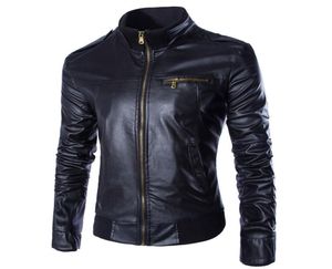Yepyeni PU deri ceket erkekler bluzon moto cuir erkek rüzgar geçirmez motosiklet bisikletçisi ceket jaqueta de couro veste cuir homme y09411250