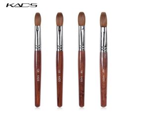 Acrylic Nail Art Brush 100 Kolinsky Sable Pen Red Wood Round Flat Acrylic Brush for Nail Art for Gel Builder Tool6698511