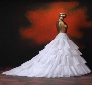 Nya Stayle White Ivory 5 Lager Brud Petticoat Tulle Ball Gown Long Petticoats Wedding Underskirt för EveningPromwedding Dress5091928