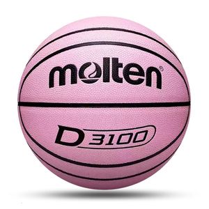 Molten basketboll Officiell storlek 7 Pink Basketball Soft Wear-beständig PU utomhus inomhusträning Game Men Baloncesto 231227