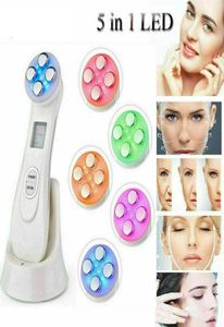 Schönheit Maschine Gesicht Haut EMS Mesotherapie Elektroporation RF Radio Frequenz Gesichts 5 in1 LED Pon Therapie Pflege Gerät Lift Tight1392276