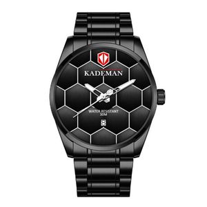 KADEMAN Marke High Definition Leuchtende Herrenuhr Quarz Kalender Uhren Freizeit Einfache Mineralglas Männliche Armbanduhren256n