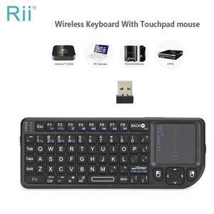 RII X1 24 GHz Mini bezprzewodowe klawiatura Englishesfr z Touchpad na Android TV BoxPclaptop 231228