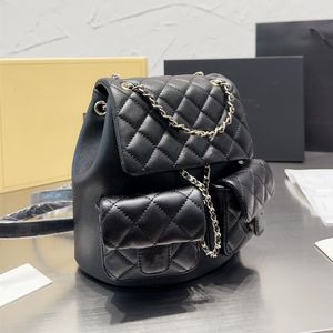 Canale zaino retrò Duma 23p Lagskin in pelle di pelle Mini Hobo Black Messenger Borse a tracolla Diamond Manuppia Borsa Giacca Stile