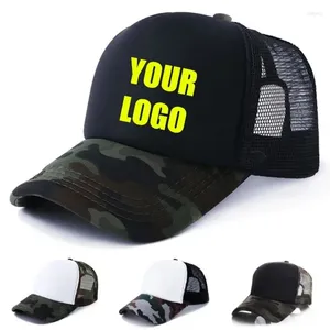 Бейсбольные кепки с акриловым логотипом и принтом «сделай сам», Snapbacks, шапки для взрослых, летние камуфляжные сетчатые бейсболки для дальнобойщиков