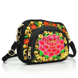 Bolsas de ombro Vintage Mulheres Bola Hmong Tote Mensageiro Hippie Bolsa étnica Bordado Bohostylishhandbagsstore