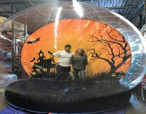 Decorazione natalizia Snow Globe PO Booth People Inside Clear Bubble Dome Sfondo personalizzato Immagine gonfiabile Snowglobe Chr3688042