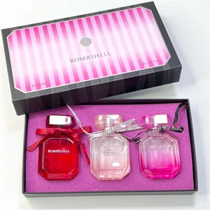 New Secret Fragrance Set For Lady 30ml*3pcs/set LOVE Perfume Bombshell Goddess Parfum Spary Long Lasting High Quality With Gift Box Birthday Gift Perfumes Set Men Logo