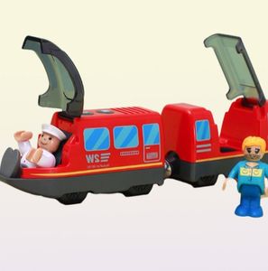 Battery Operated Locomotive Pay Train Set Fit for Wooden Railway Track Powerful Engine Bullet Electric Boys Girls Gift 2206081831165