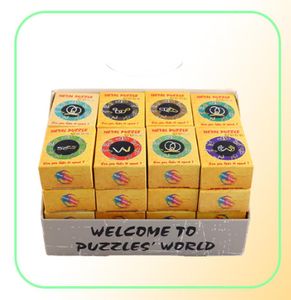 32pcs Klasik Akıllı Montessori Metal Tel Bulma Beyin Teaser Magic Rings Oyuncakları Yetişkin Çocuk Hediyeleri S6822494