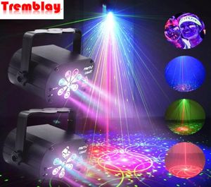 Ny Mini Party Disco Light LED UV LAMP RGB 60 128MODES USB -uppladdningsbara professionella sceneffekter för DJ Laser Projector LAMP9215550