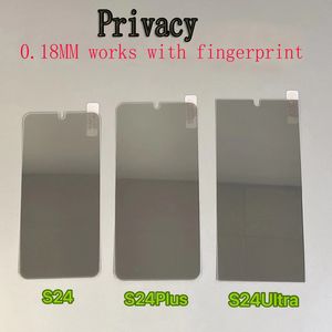 Privatsphäre aus gehärtetem Glas für Galaxy S24 Ultra, S24 Plus, Anti-Spionage-Displayschutz, Kameraobjektivfolie für S22, S23, S21