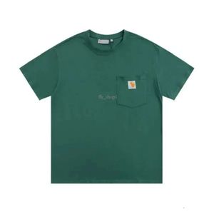 Carhart skjorta designer t shirt topp klassisk liten etikettficka kort ärm t-shirt lös och mångsidig för män och kvinnor par carhartts skjorta polo 248