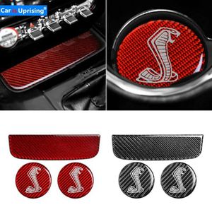 Наклейки для Ford Mustang 20152020 Car Interior Coremer Carbon Fibre Cup Car Car Sticker