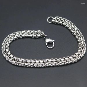 Gliederarmbänder Doppelarmband 316L Edelstahl 2,5 mm 3 mm 4 mm 5 mm Laternen Halskette für Damen Herren Mädchen Jungen