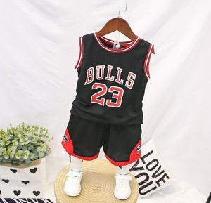 Criança menino roupas de verão crianças uniforme basquete bebê meninos treino 2 pçs conjunto crianças meninos roupas esportivas conjunto colete calças curtas 7839701