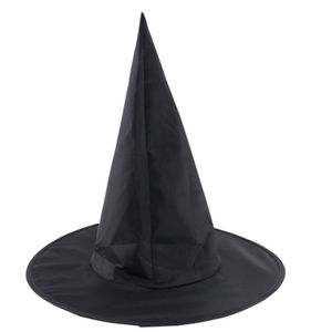 Trajes de Halloween Chapéu de Bruxa Masquerade Wizard Black Spire Hat Witch Costume Acessório Cosplay Party Fancy Dress Decor JK1909XB2885437