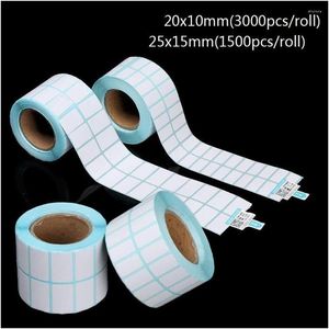 Geschenkpapier 1500/3000 Stück/Rolle selbstklebendes Thermoetikettenaufkleberpapier Supermarktpreis Blank Mtifunction Wasserdichtes Druckzubehör Drop D Dhm3M