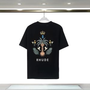 Vår sommaren rhude t shirt man skjortor kvinnor tees skateboard överdimensionerade män kort ärm t-shirt märke mens