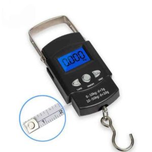 Partihandelsbagage krokskala med 100 cm infällbar bandmätning Ruler Electronic Hanging Digital Weighting Bagage Bag Balance Scales ZZ