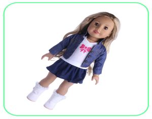 Neue Kleidung, Kleid, Outfits, Pyjamas für 18-Zoll-American-Girl-Puppe, Cowboy-Anzug, Zubehör unserer Generation, Whole9263670