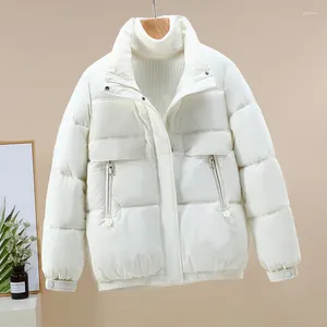 Women's Trench Coats Down Jacket Women 2023 Short Stature Korean Version Lightweight Cotton Padded Clothes Casual Loose Fashion Bread