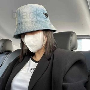 Cappelli a tesa larga Cappelli a secchiello Designer Berretto da baseball con lettera P stella stesso stile berretto da bacino a triangolo invertito in denim, cappello da pescatore parasole per coppia femminile DV3X