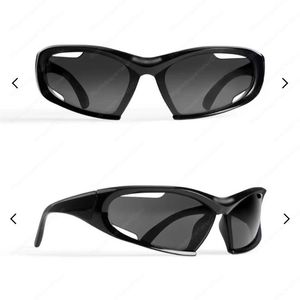 Män och kvinnliga designer solglasögon klassiska Paris -märke Lenciaga BB318 Hollow överdimensionerade glasögon Sportstil Små lyxiga solglasögon originallåda