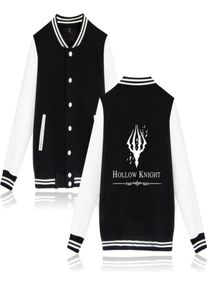 Game Hollow Knight Zipup Baseball Uniform Fleece Jacket Kvinnor Män streetwear Hip Hop Lång ärm rolig hoodie -tröjor8435855