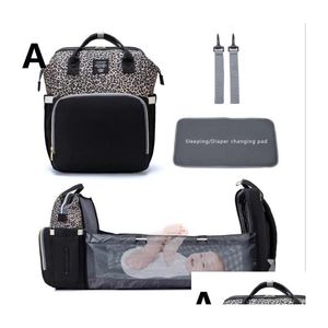 Sacos de fraldas 8 estilos múmia maternidade novo portátil dobrável berço saco de viagem mochila designer enfermagem para cuidados com o bebê sacos2468202 drop d otkyo