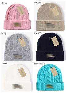 Designer beanie burbarry clássico carta de malha bonés para homens mulheres outono inverno quente grosso lã bordado chapéu frio casal moda rua chapéus