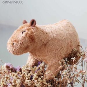 ぬいぐるみのぬいぐるみ18-30cm Capybara PlushシミュレーションCapibara Anime Fluffty Toy Softed Animals Soft Doll Children Gifter送信ステッカー231228